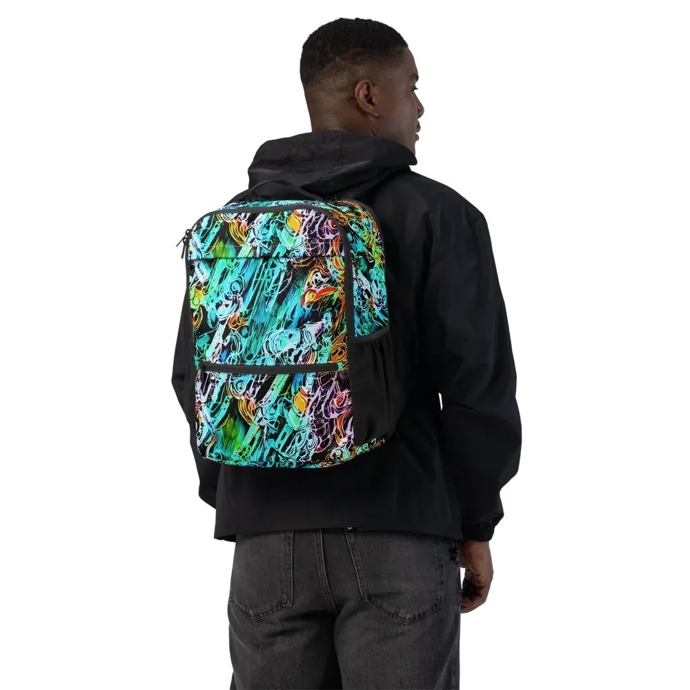 Color After Dark on Utility Backpack — Back