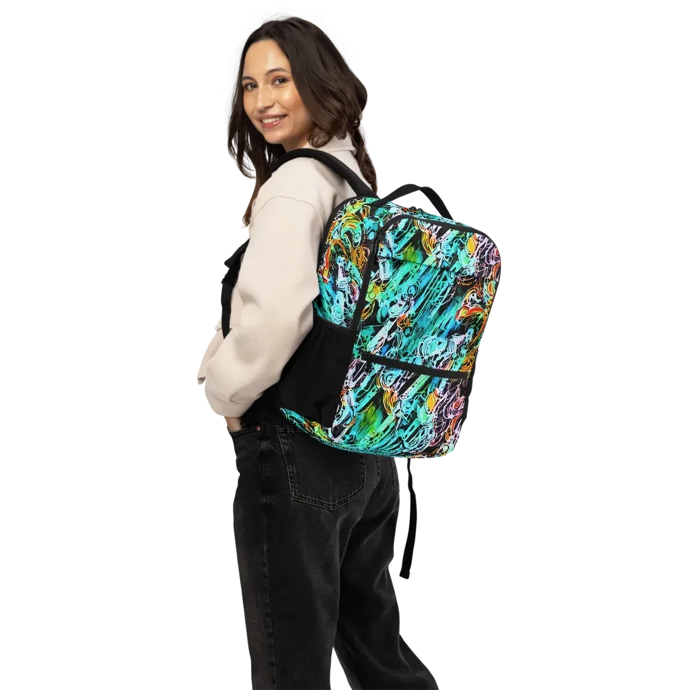 Color After Dark on Utility Backpack — Back