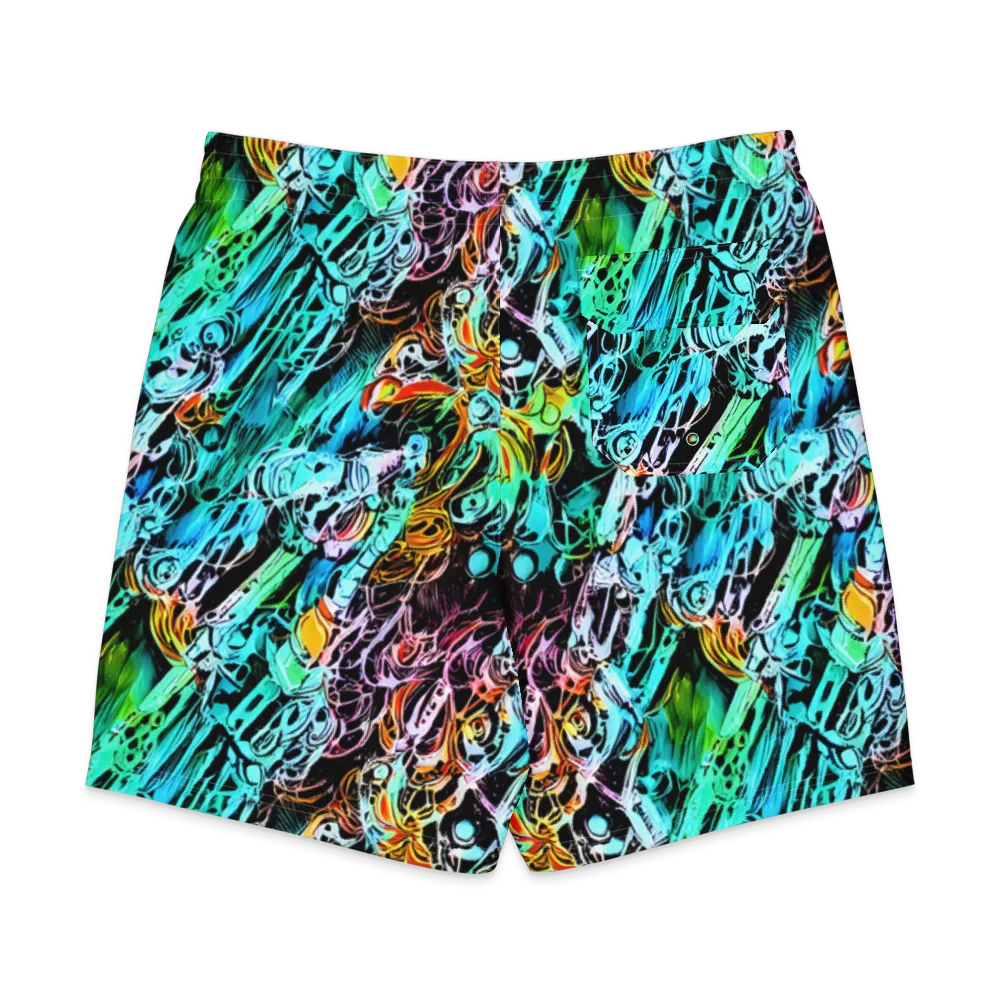 Color After Dark on Men's Board Shorts — Back