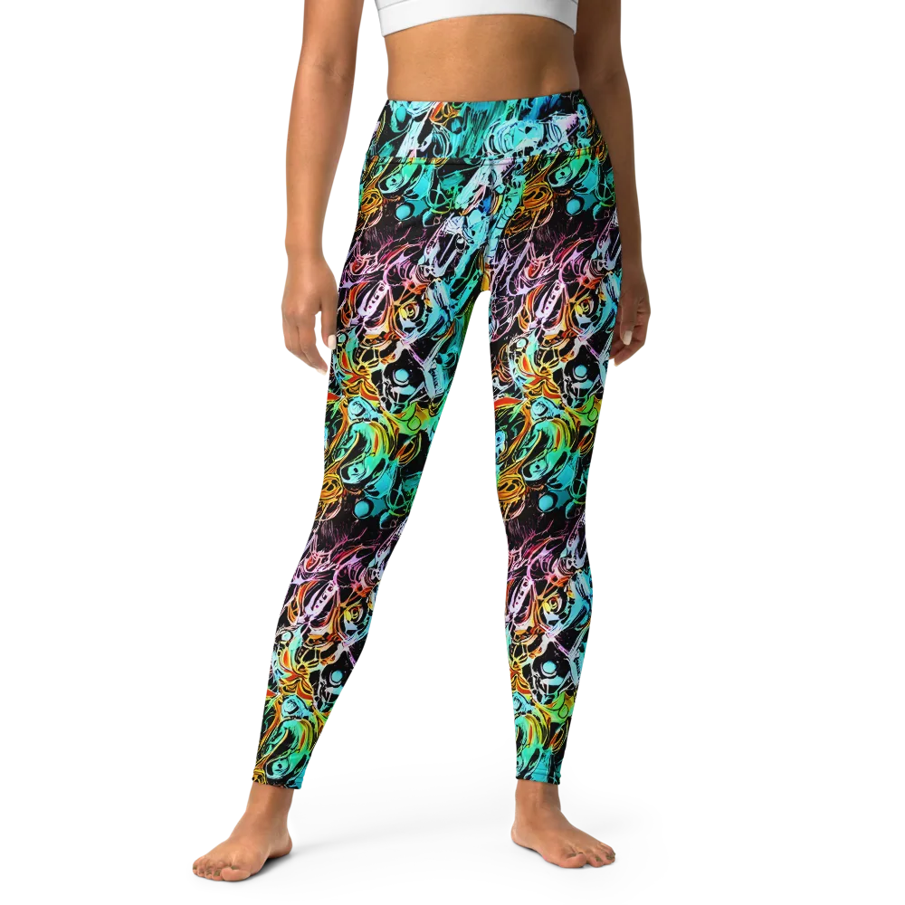 Color After Dark on Yoga Leggings — Front