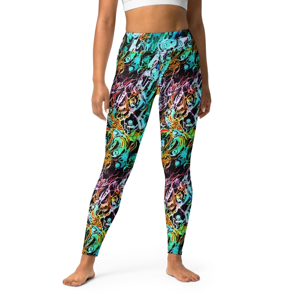 Color After Dark on Yoga Leggings — Front