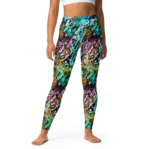 Color After Dark on a Yoga Leggings