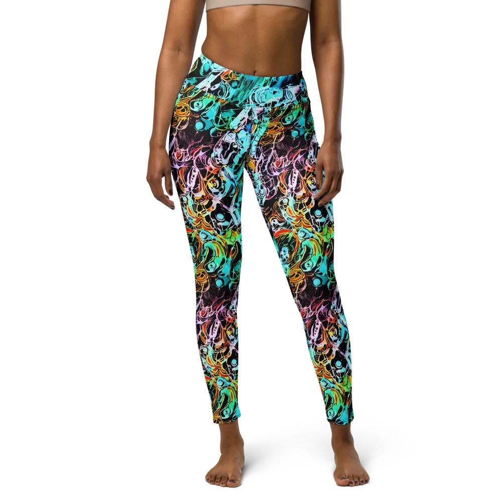 Color After Dark on Yoga Leggings — Front