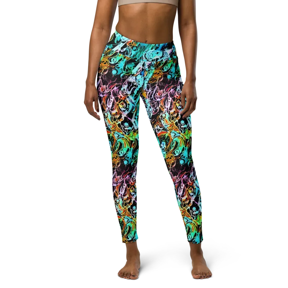 Color After Dark on Yoga Leggings — Front