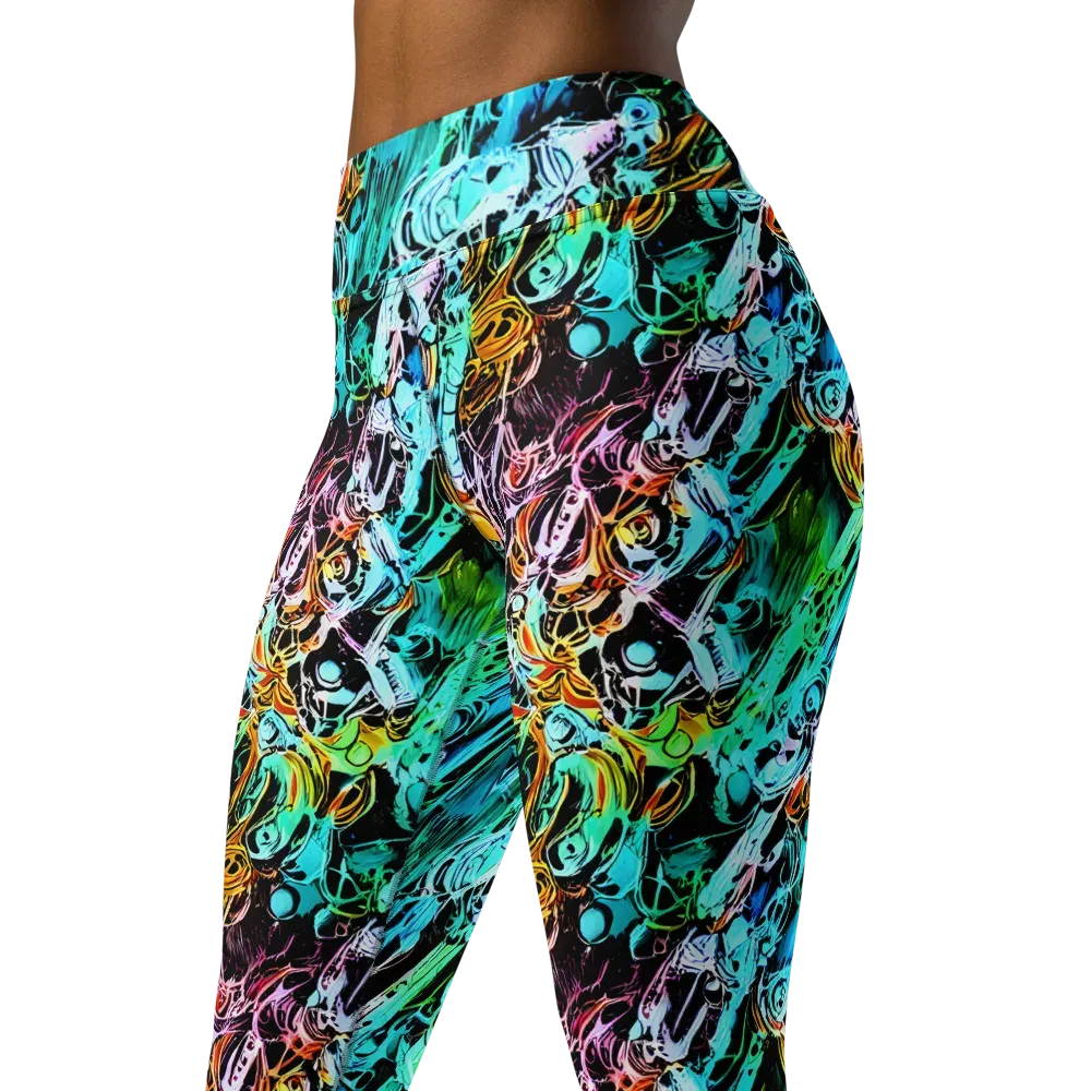 Color After Dark on Yoga Leggings — Left Front