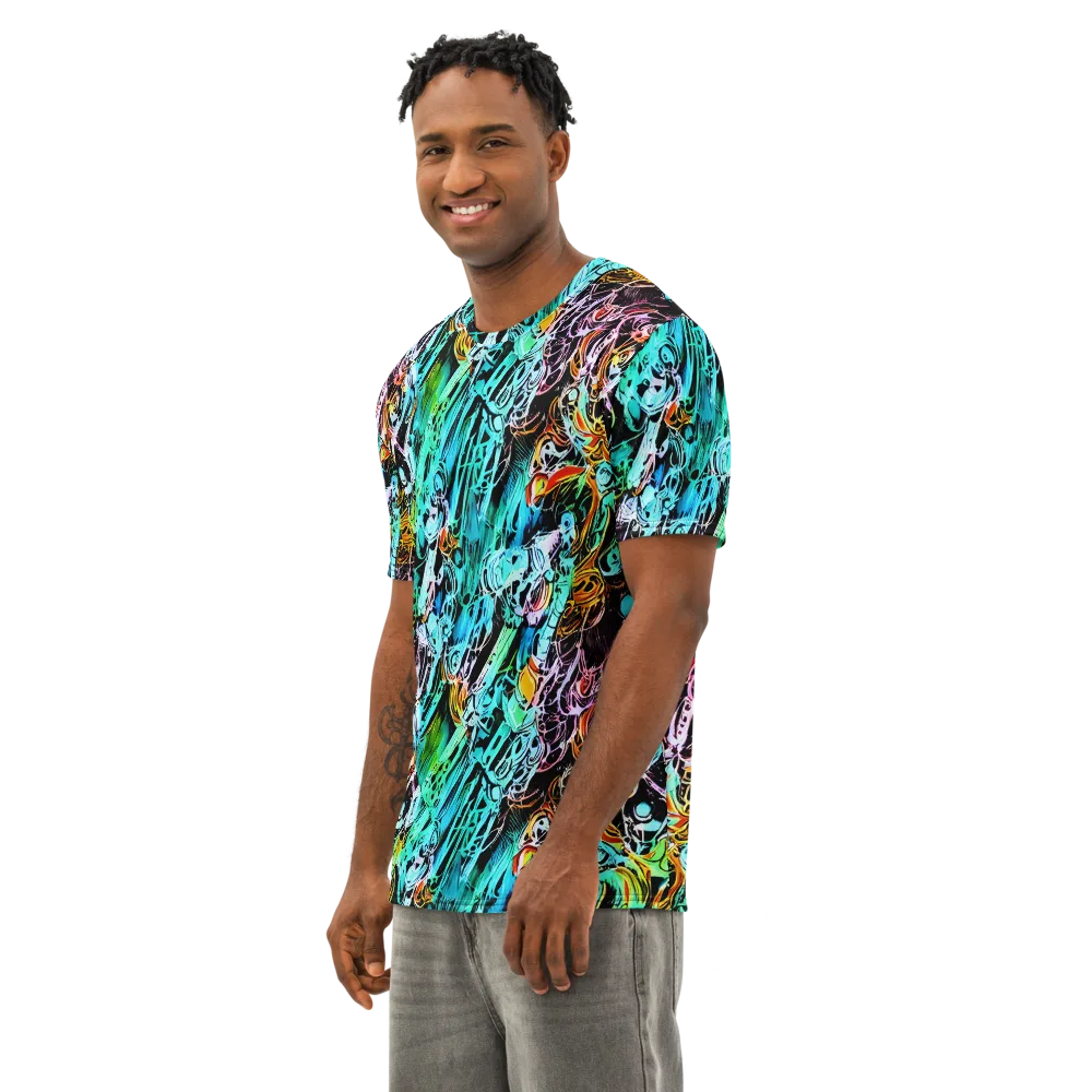 Color After Dark on Men's Cotton Crew Neck T-Shirt — Left Front