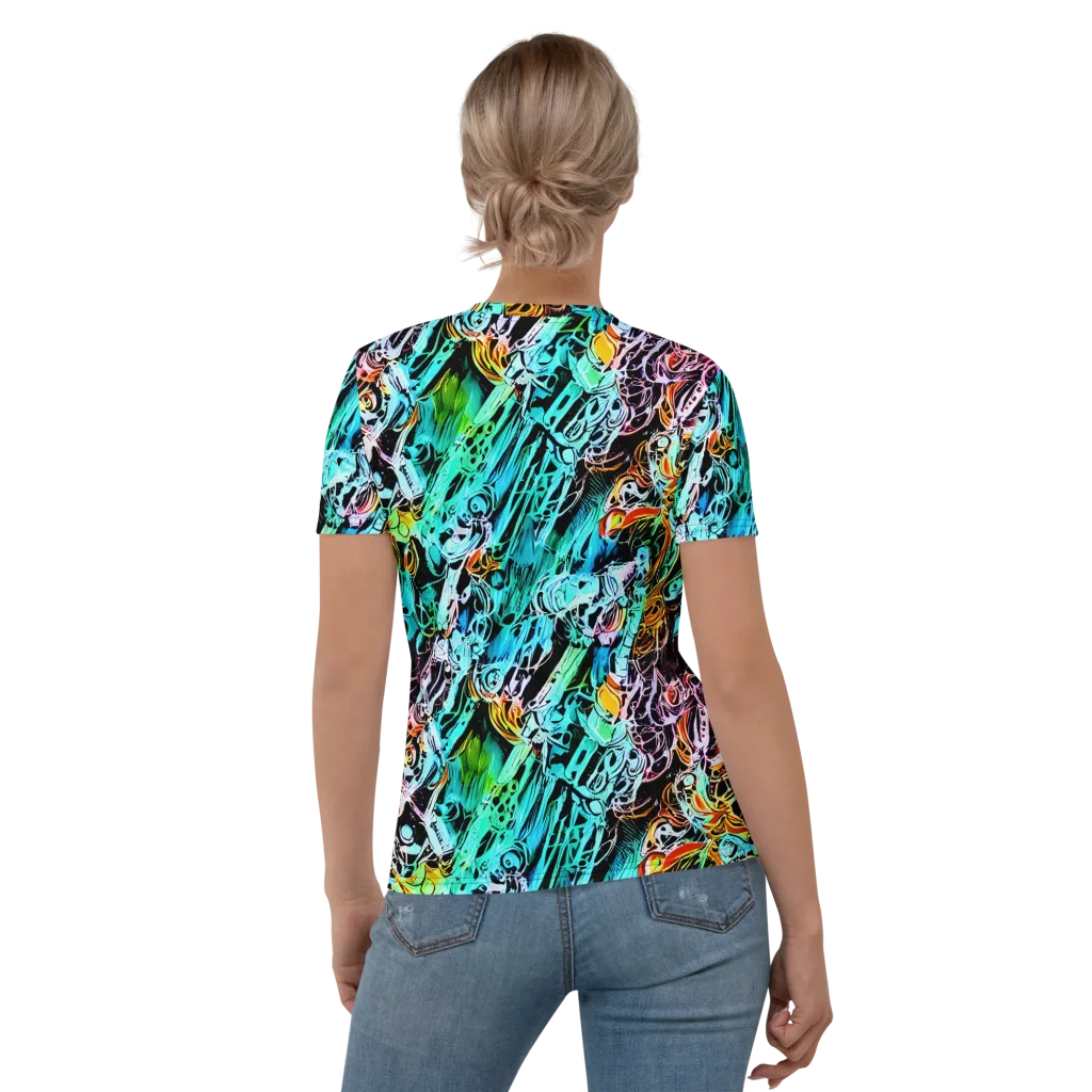 Color After Dark on Women's Crew Neck T-Shirt — Back