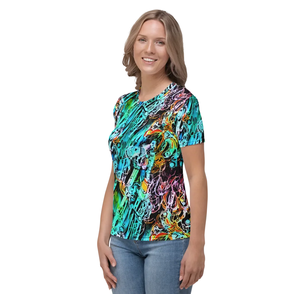 Color After Dark on Women's Crew Neck T-Shirt — Left