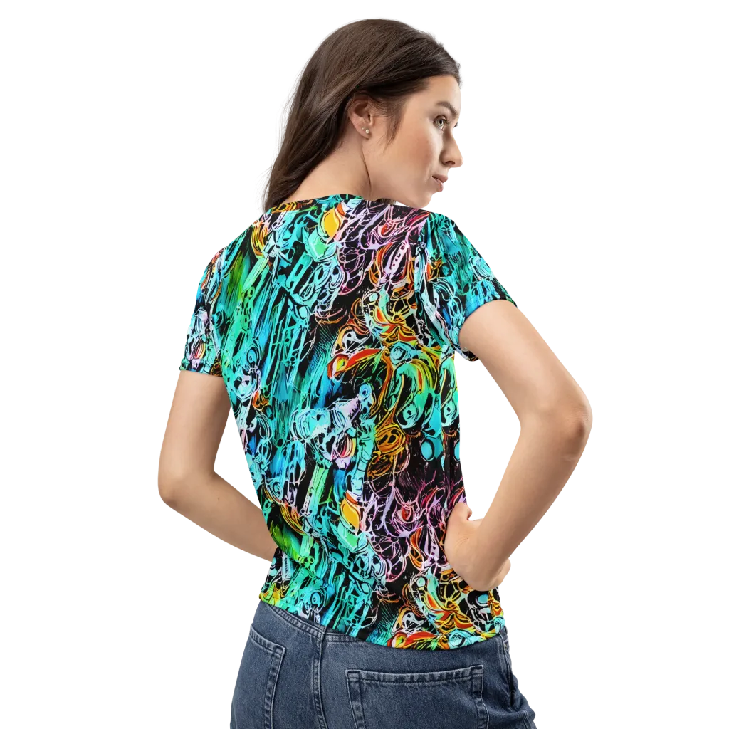 Color After Dark on Women's Crew Neck T-Shirt — Back