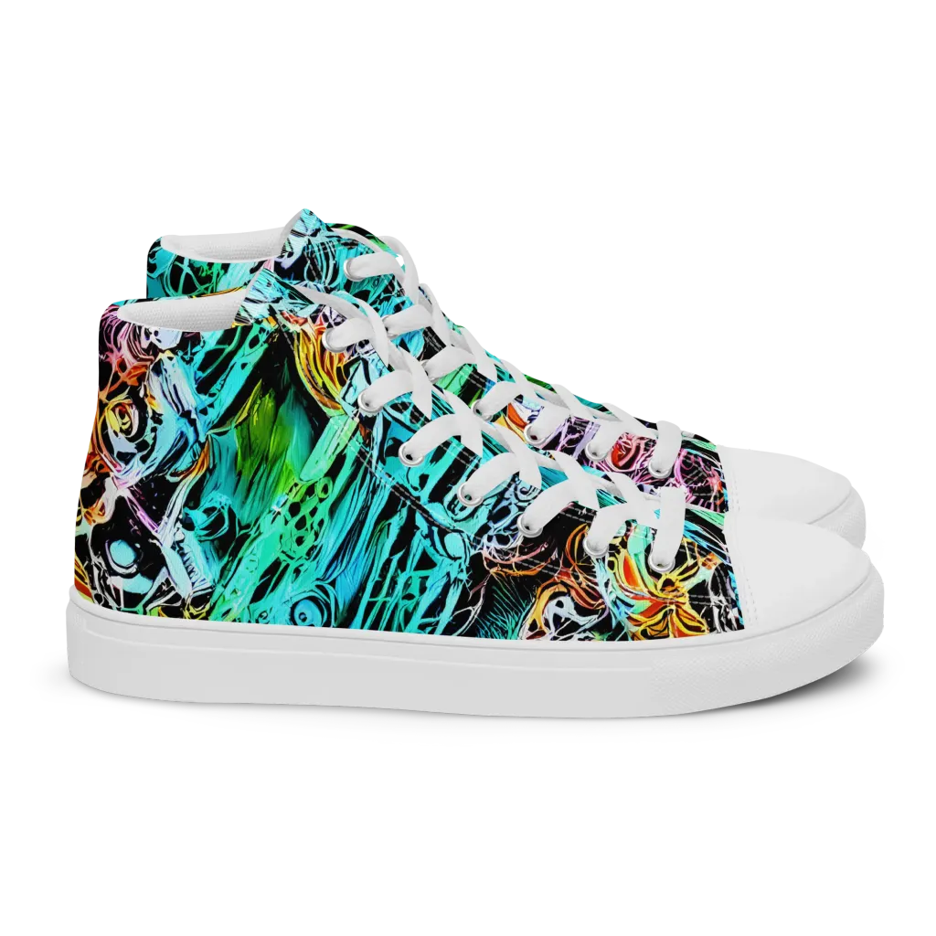 Color After Dark on Women's High Top Canvas Shoes — Right