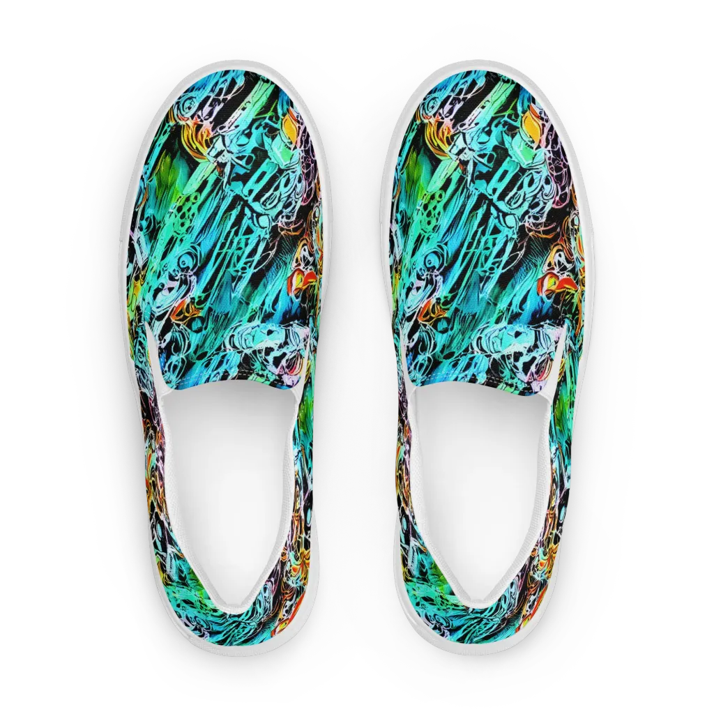 Color After Dark on Men's Slip-On Canvas Shoes — Front