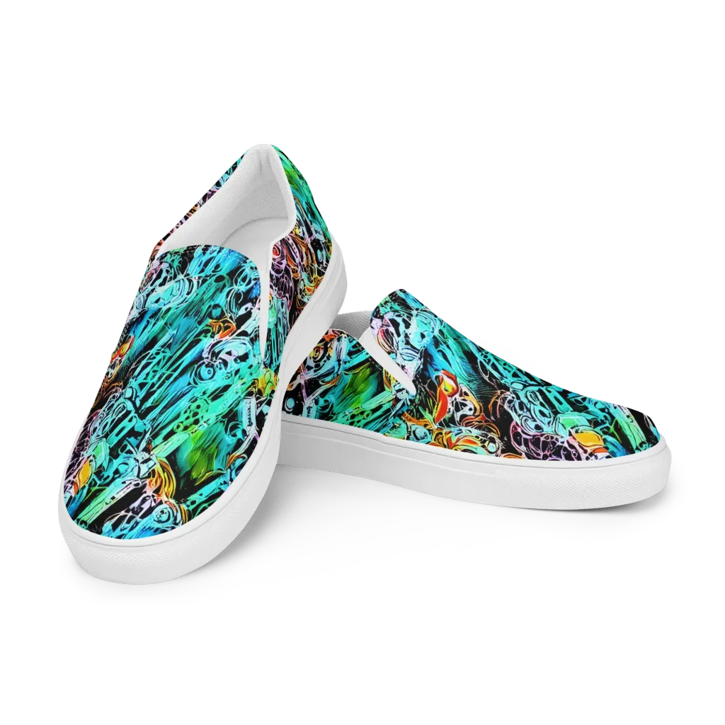 Color After Dark on Men's Slip-On Canvas Shoes — Left Front