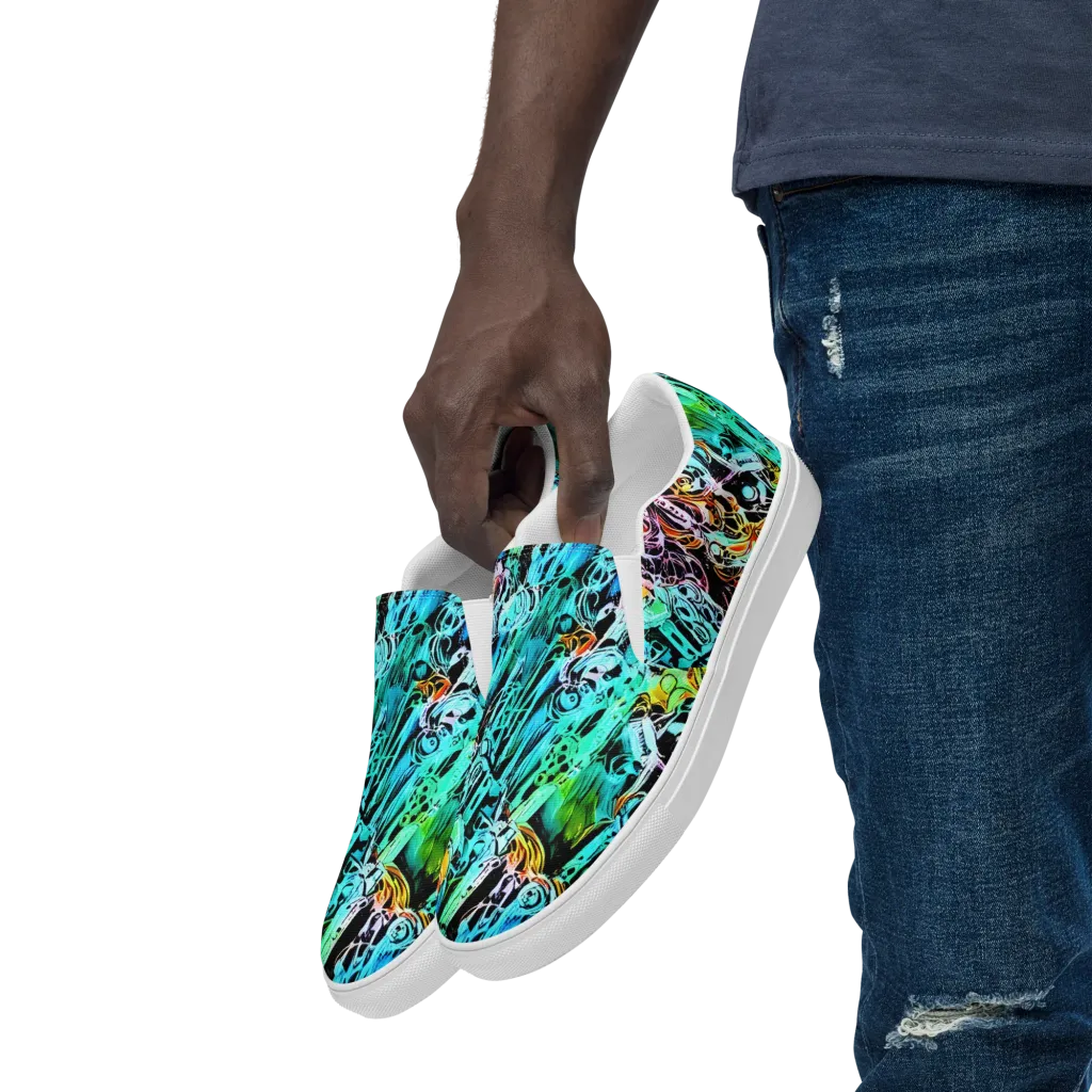 Color After Dark on Men's Slip-On Canvas Shoes — Left Front