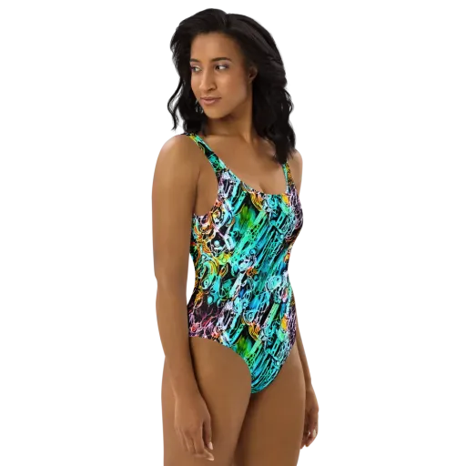 Color After Dark on a One-Piece Swimsuit