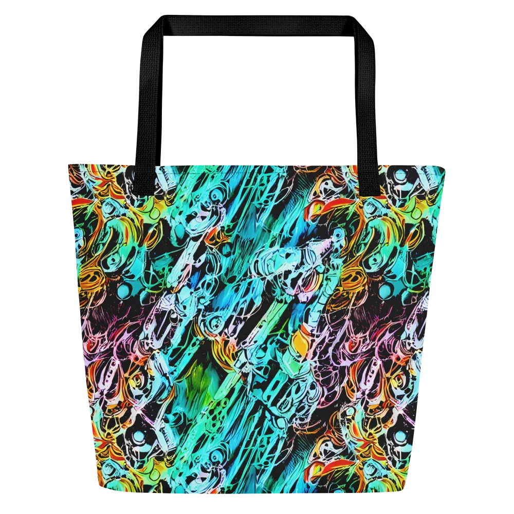 Color After Dark on Large Tote Bag W/ Pocket — Front