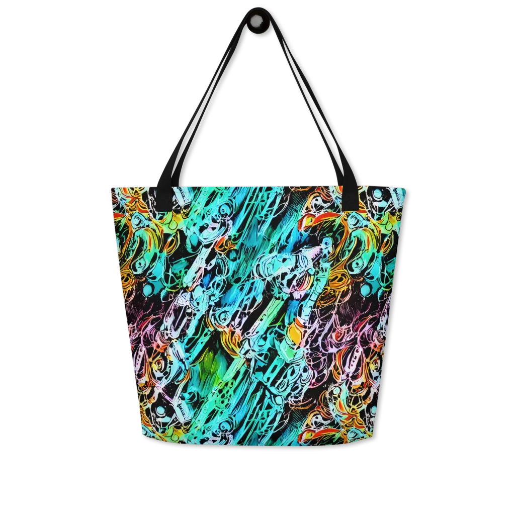 Color After Dark on Large Tote Bag W/ Pocket — Front