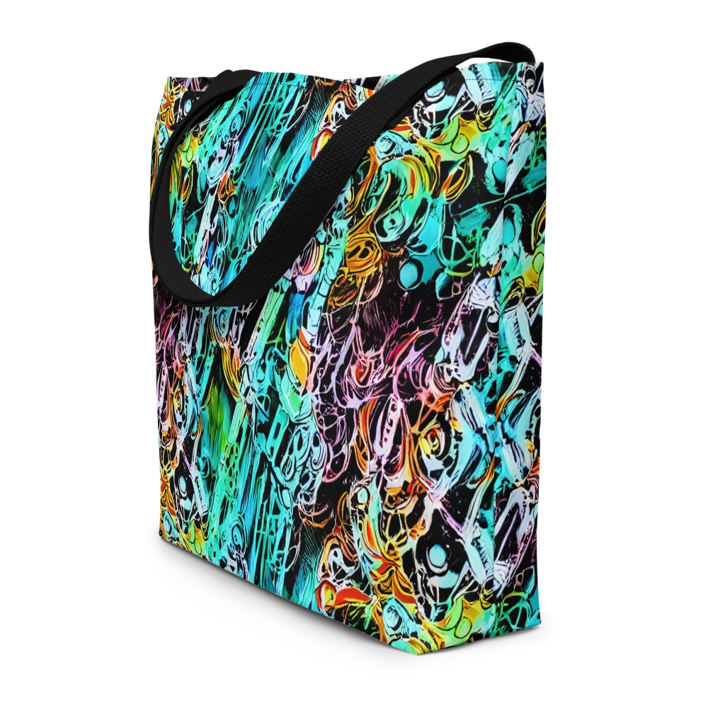 Color After Dark on Large Tote Bag W/ Pocket — Front