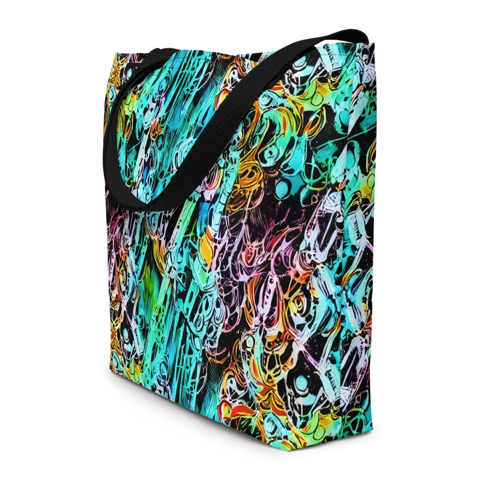 Color After Dark on Large Tote Bag W/ Pocket — Front