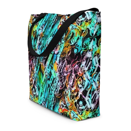 Color After Dark on a Large Tote Bag W/ Pocket