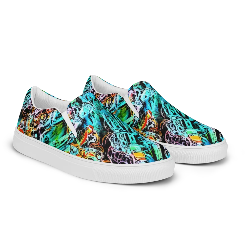 Color After Dark on Women's Slip-On Canvas Shoes — Right Front