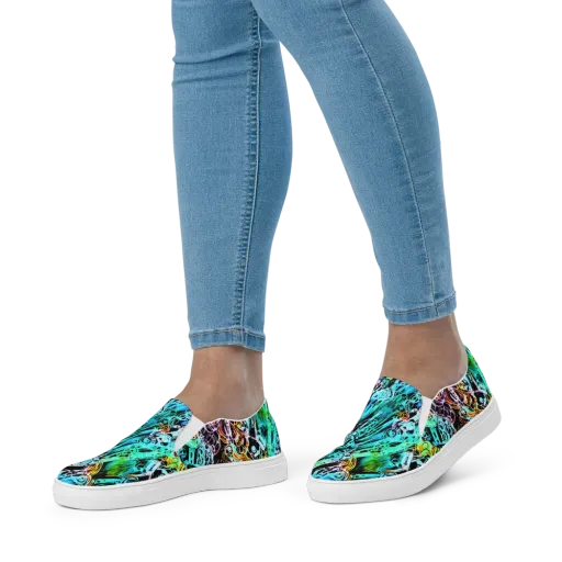 Color After Dark on a Women's Slip-On Canvas Shoes