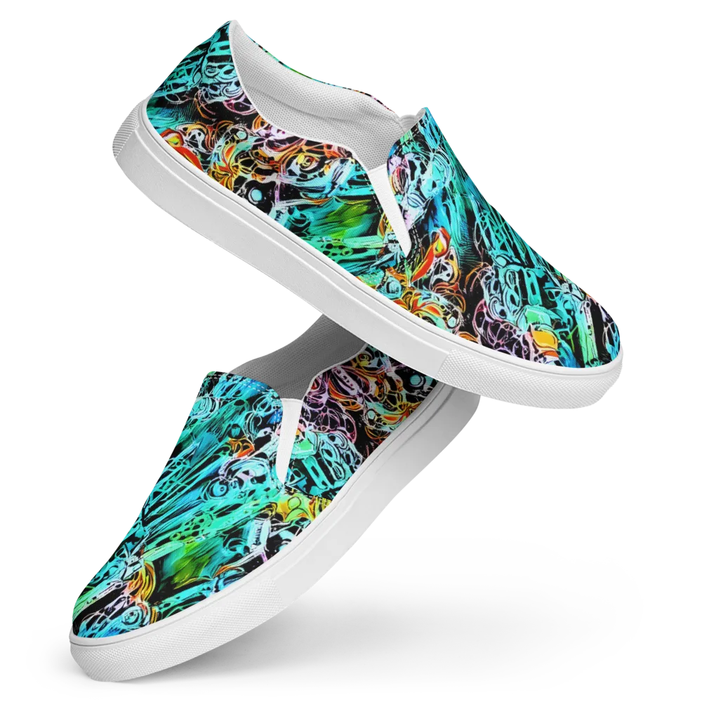 Color After Dark on Women's Slip-On Canvas Shoes — Front