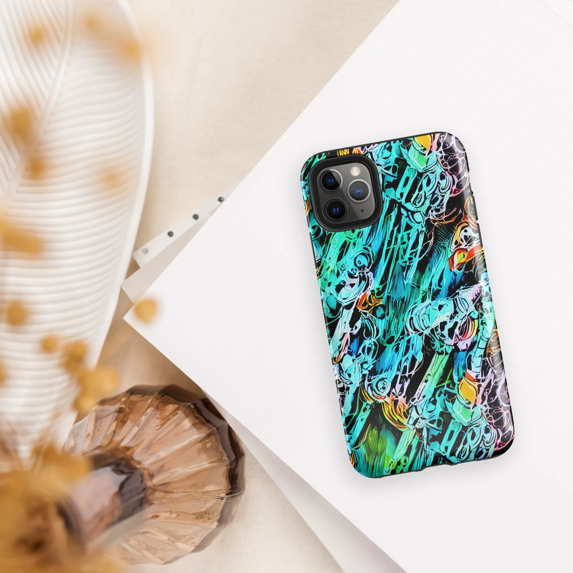 Color After Dark on Tough Case for iPhone® — Front