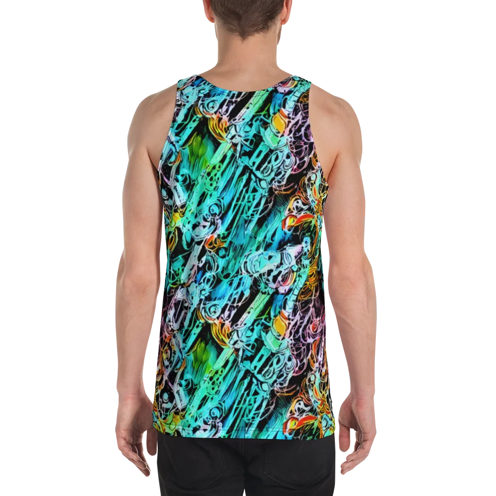 Color After Dark on Men's Tank Top — Back