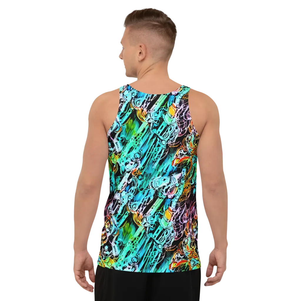Color After Dark on Men's Tank Top — Back