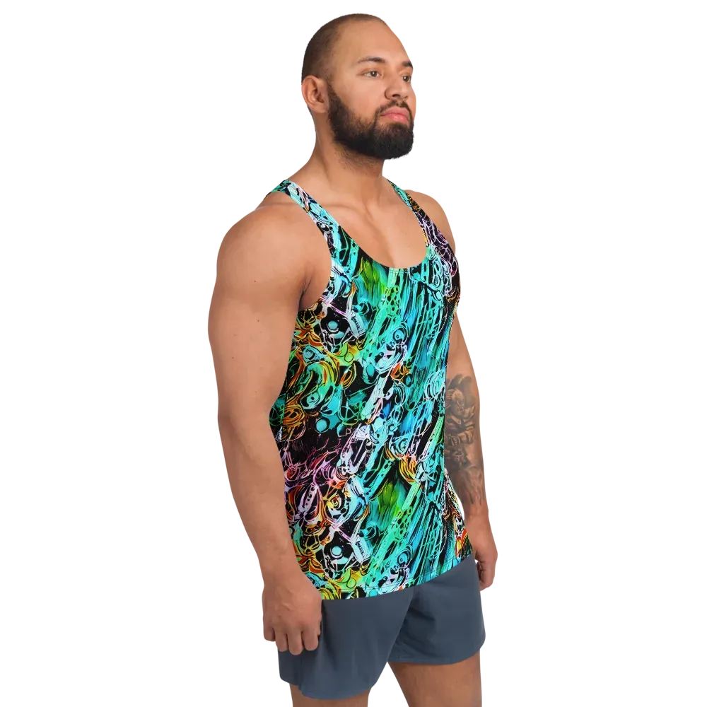 Color After Dark on Men's Tank Top — Right Front