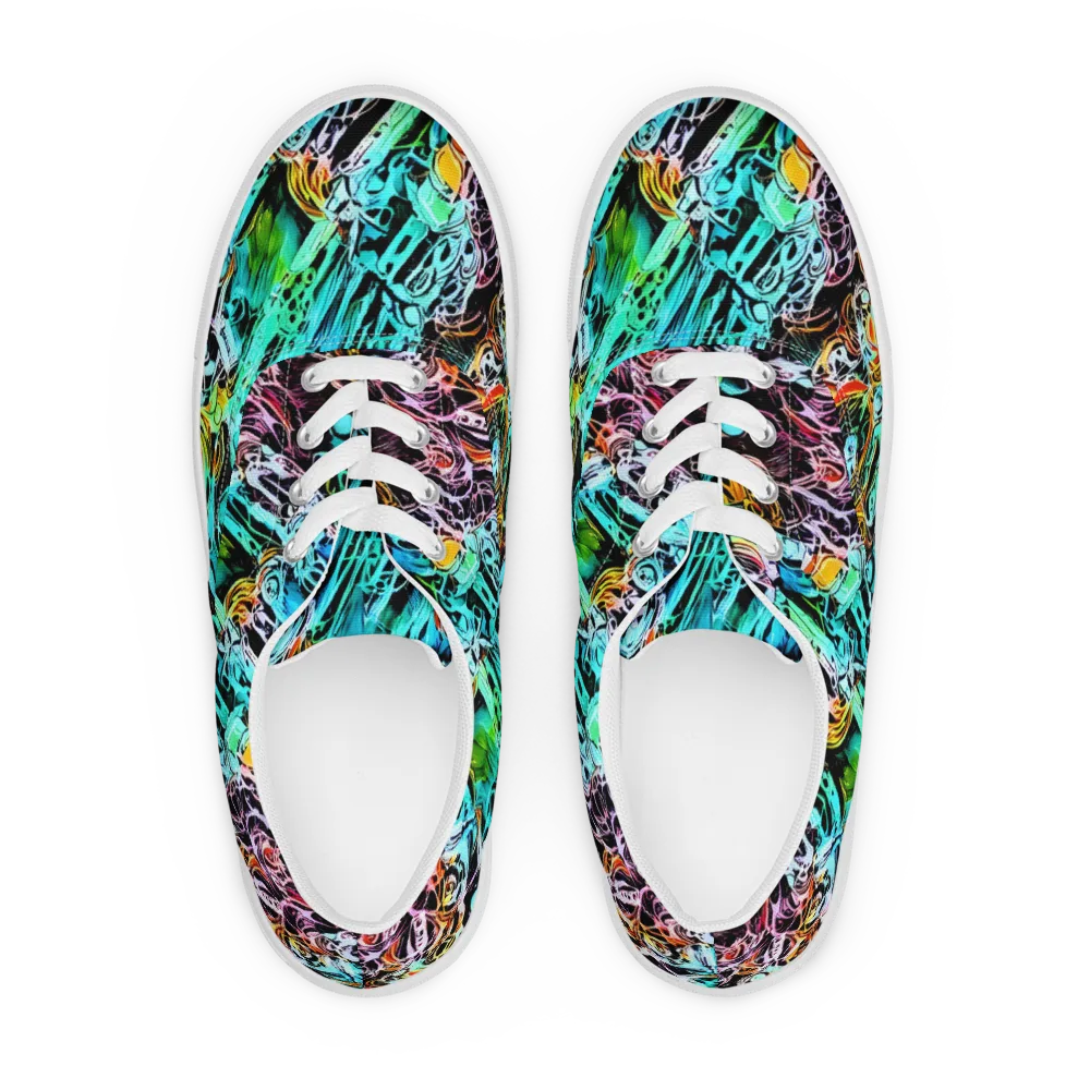 Color After Dark on Men's Lace-Up Canvas Shoes — Front