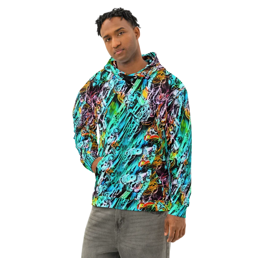 Color After Dark on Cotton Hoodie — Left Front
