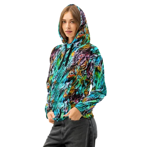 Color After Dark on a Cotton Hoodie