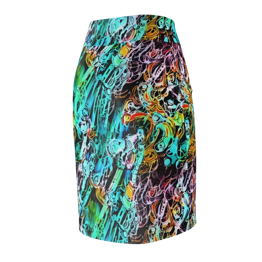 Color After Dark on Pencil Skirt — Back Side