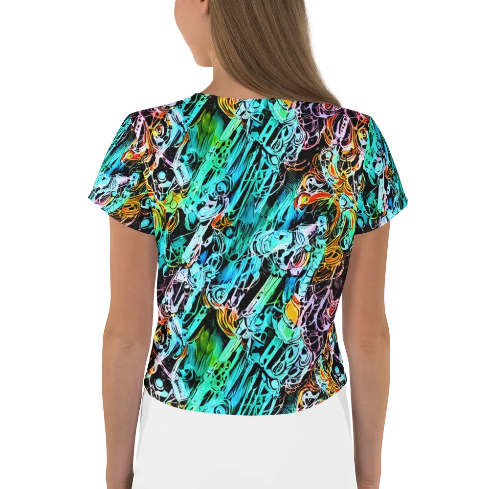 Color After Dark on Crop Tee — Back