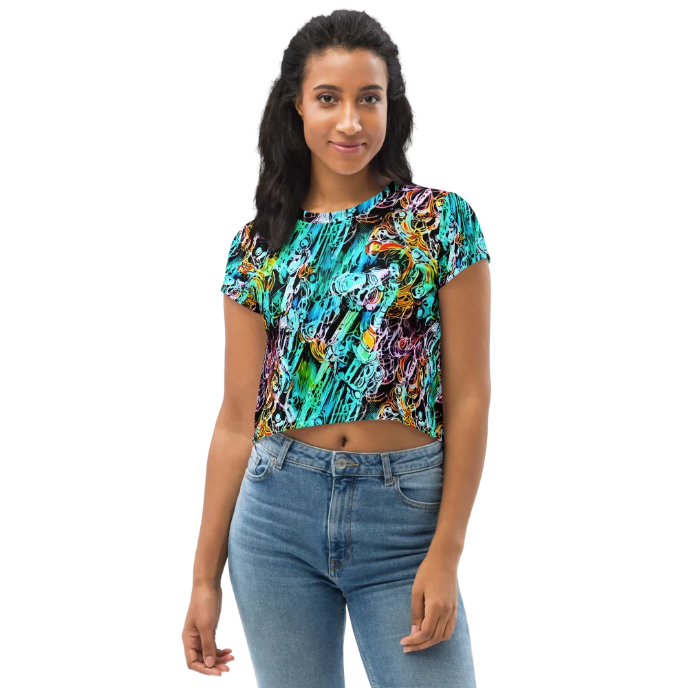 Color After Dark on Crop Tee — Front