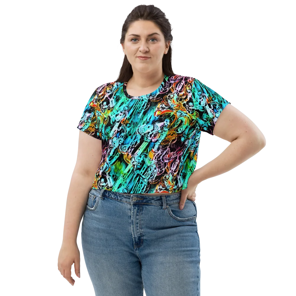 Color After Dark on Crop Tee — Front