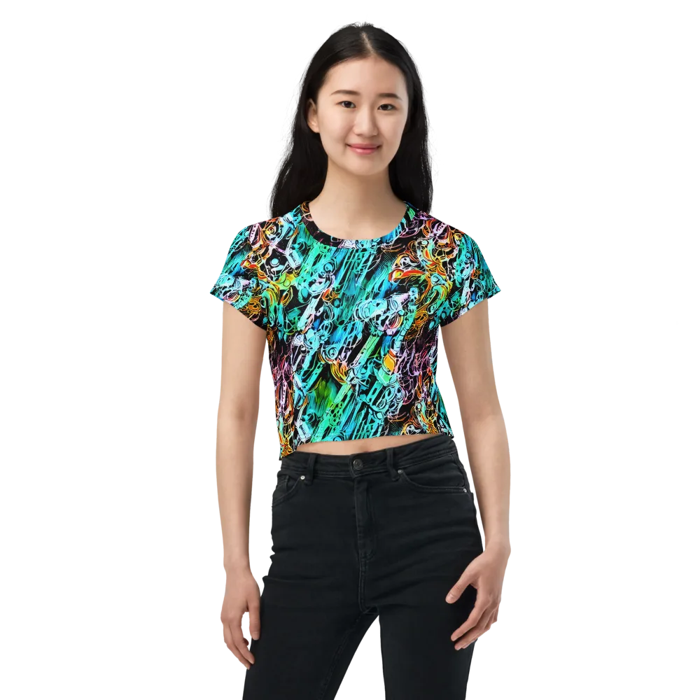 Color After Dark on Crop Tee — Front