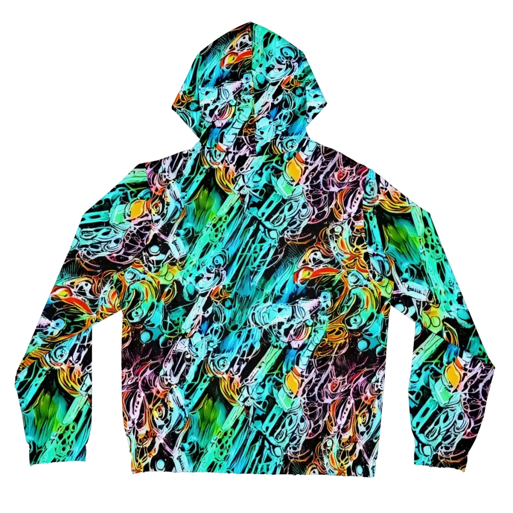 Color After Dark on Women's Full-Zip Hoodie — Back