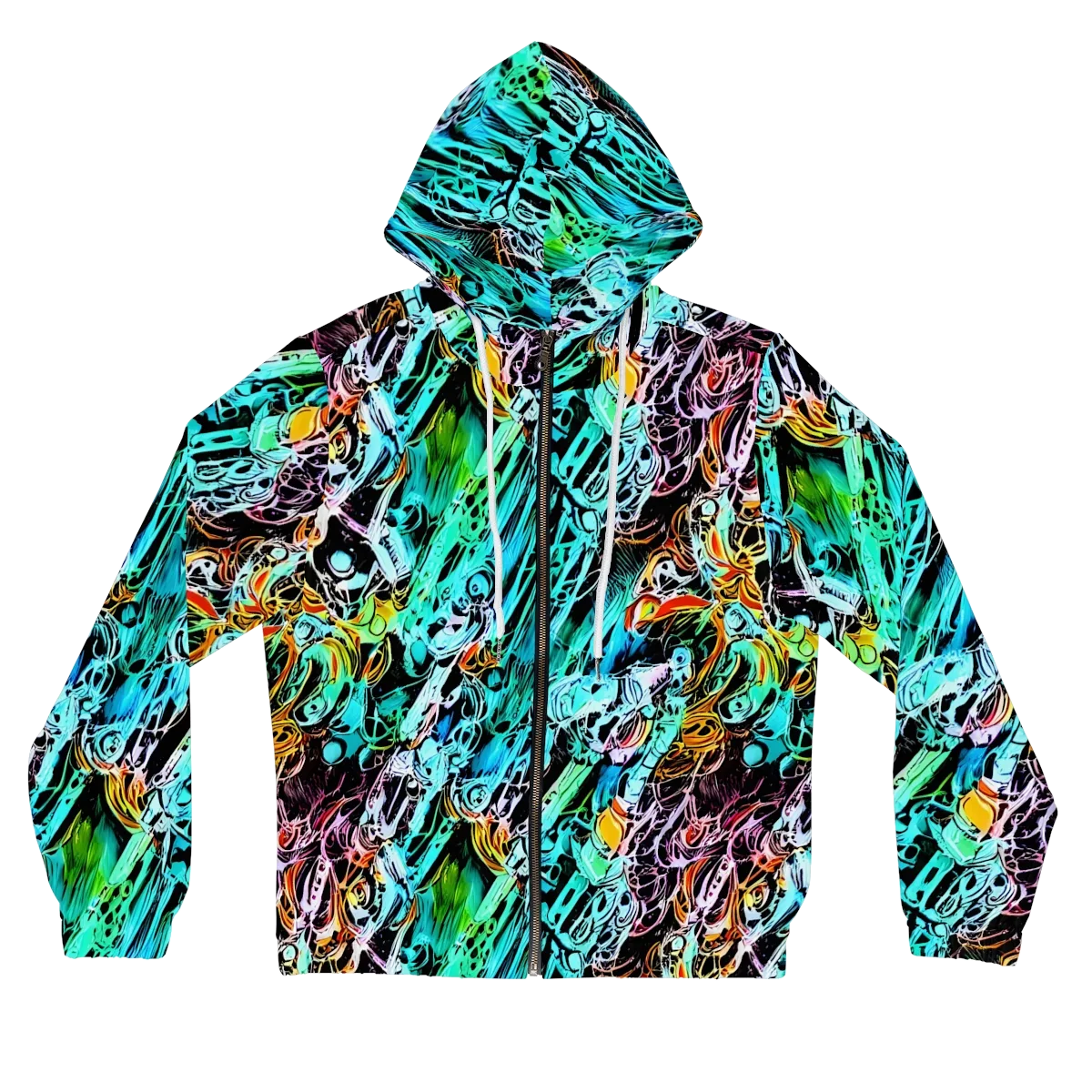 Color After Dark on Women's Full-Zip Hoodie — Front