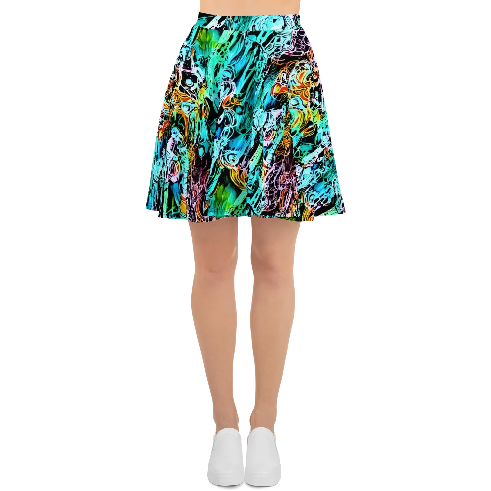 Color After Dark on Skater Skirt — Front