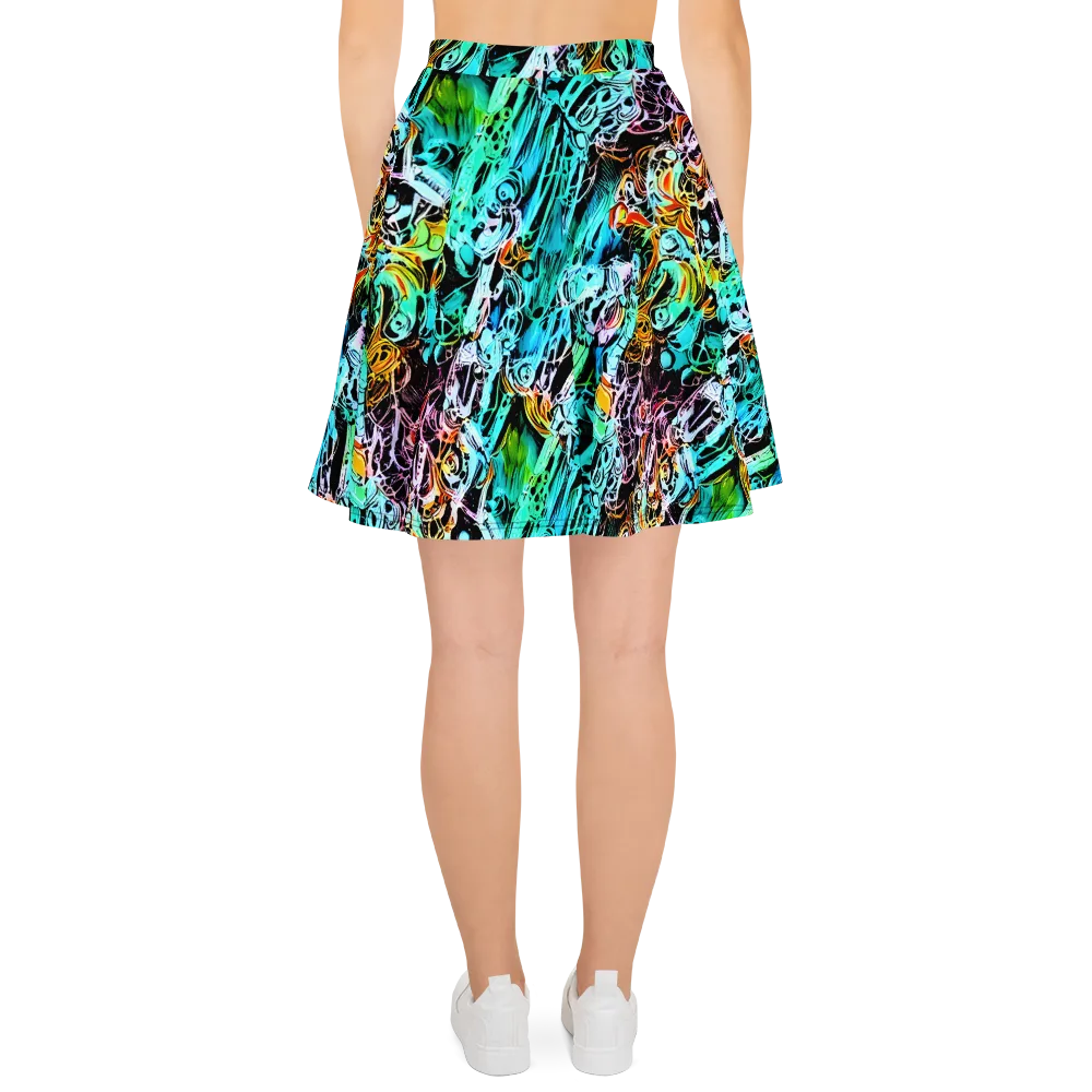 Color After Dark on Skater Skirt — Back