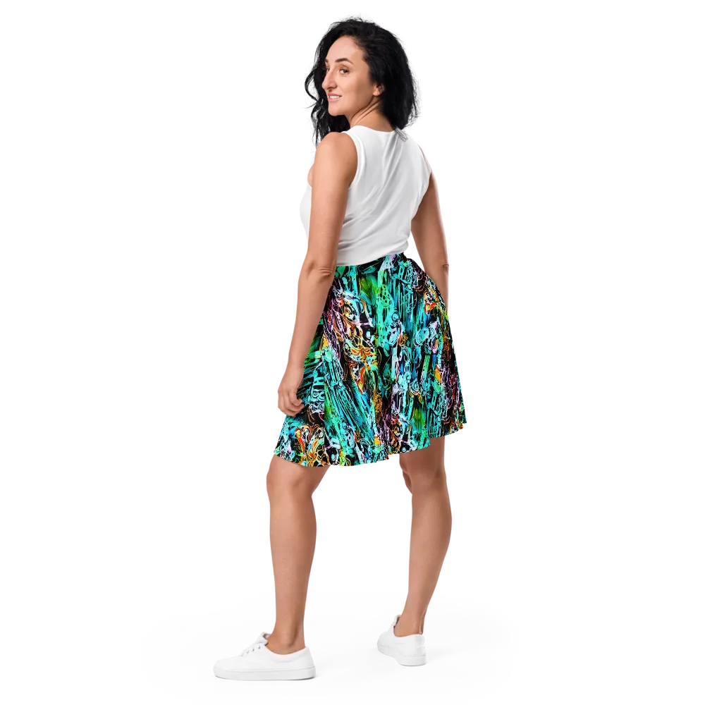 Color After Dark on Skater Skirt — Back