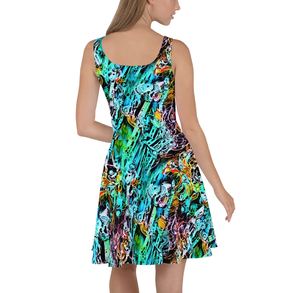 Color After Dark on Skater Dress — Back