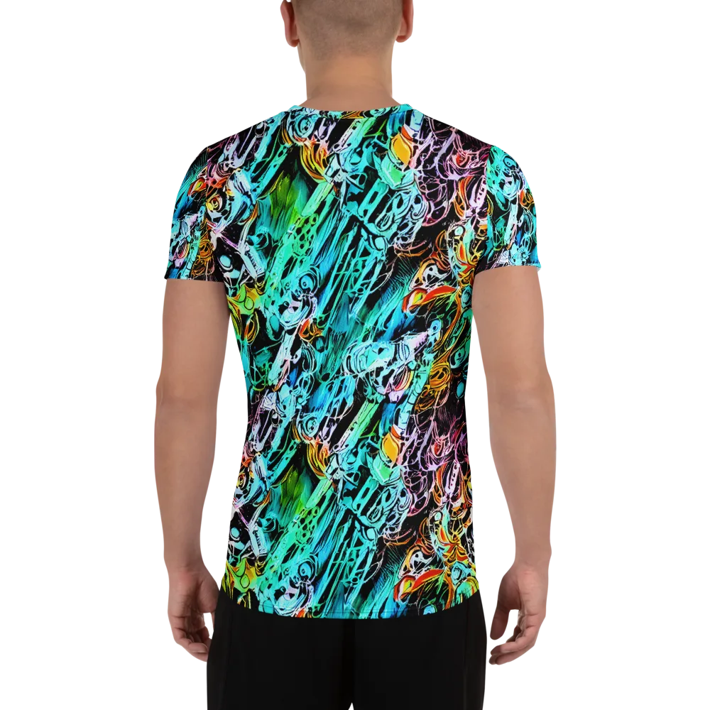Color After Dark on Men's Athletic T-Shirt — Back