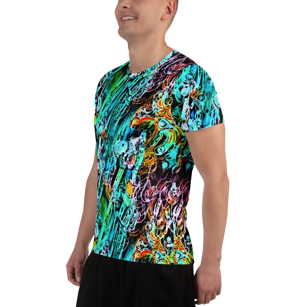 Color After Dark on Men's Athletic T-Shirt — Left