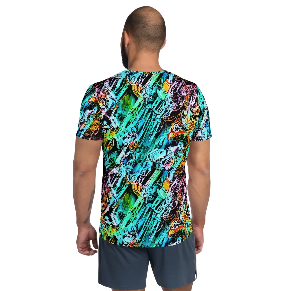 Color After Dark on Men's Athletic T-Shirt — Back