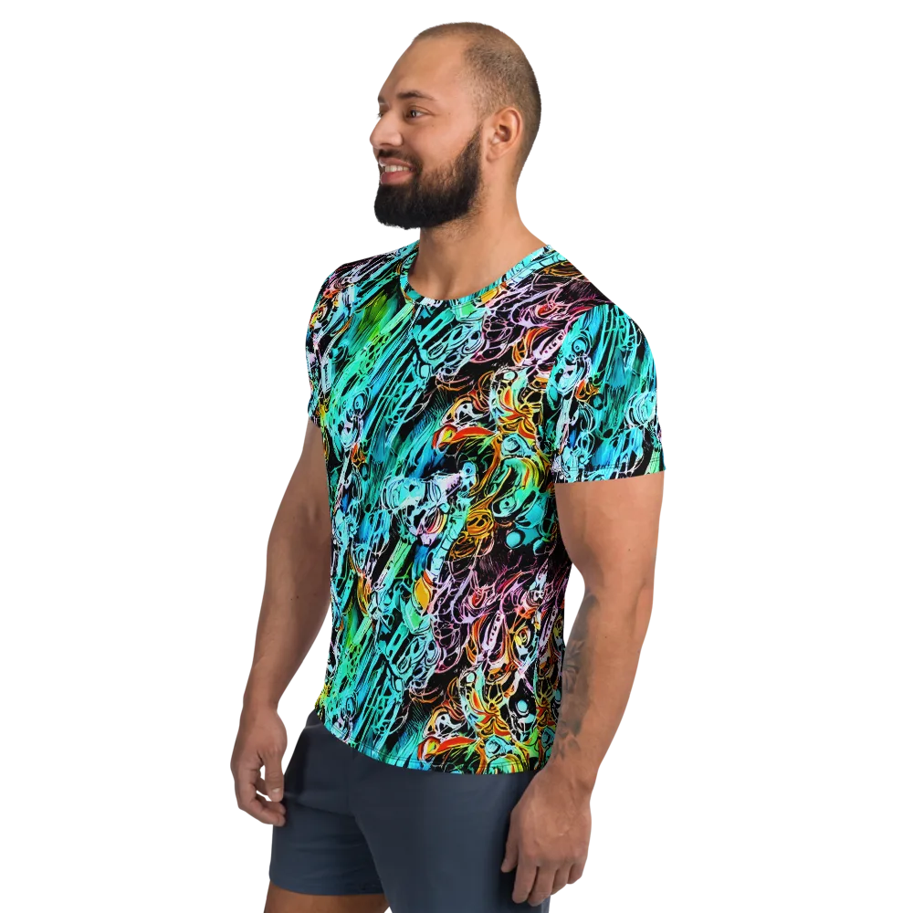Color After Dark on Men's Athletic T-Shirt — Left