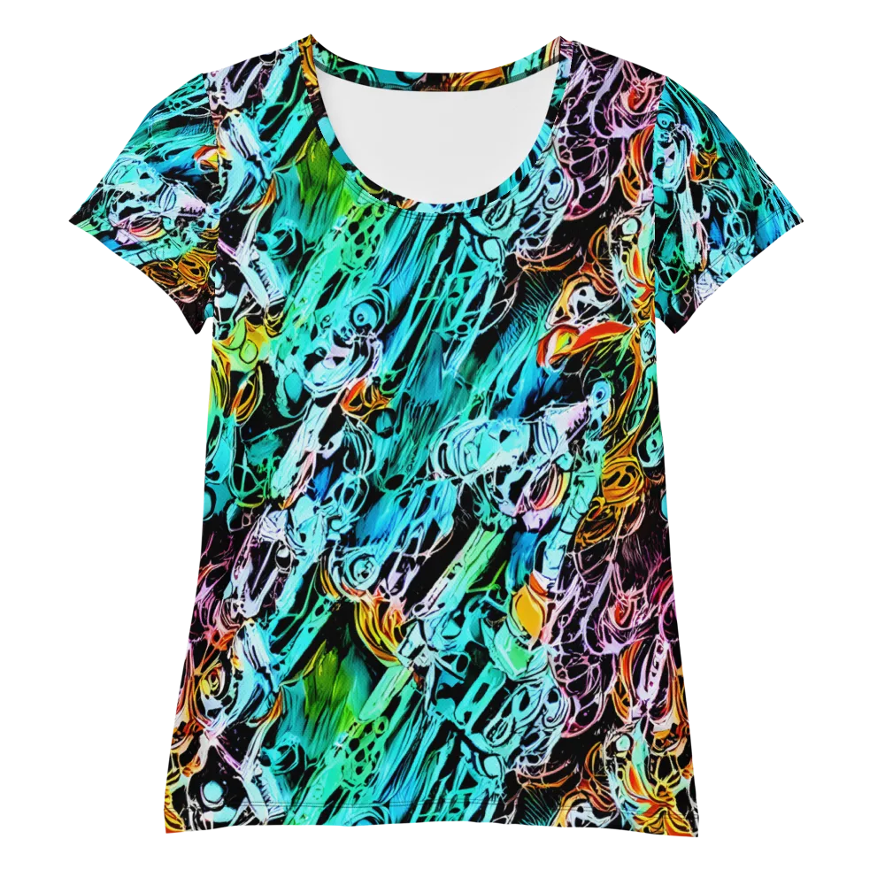 Color After Dark on Women's Athletic T-Shirt — Front