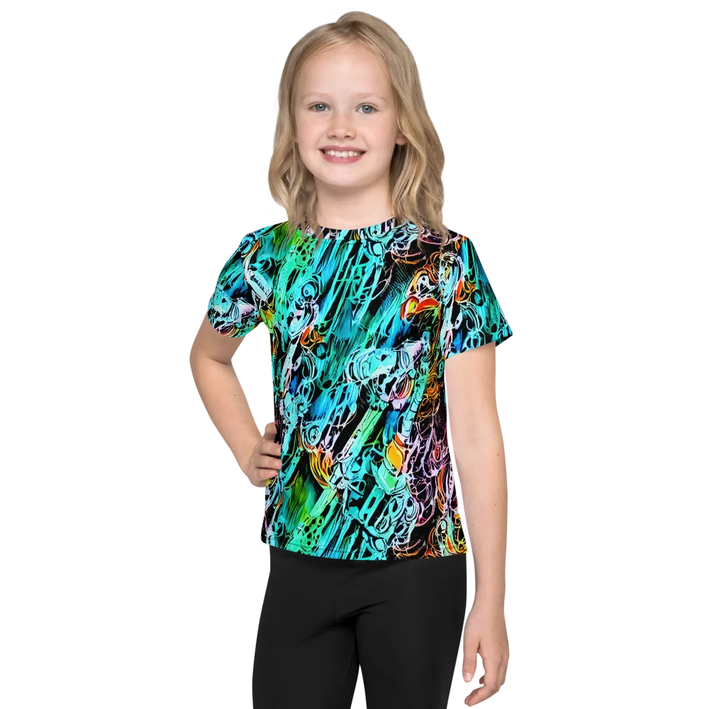 Color After Dark on Kids Crew Neck T-Shirt — Front